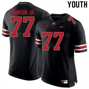 Youth Ohio State Buckeyes #77 Paris Johnson Jr. Blackout Nike NCAA College Football Jersey Stability GAS0744PO